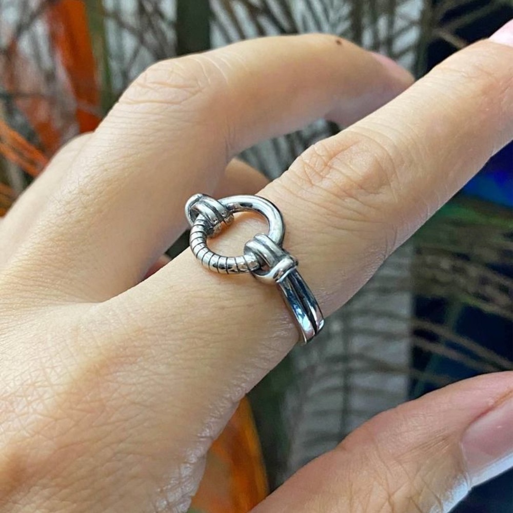 S925 Silver Irregular Ring,Silver Open Ring,Uniqu… - image 6